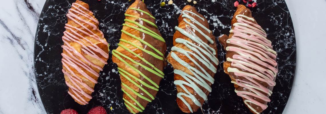 Croissante mini med sjokolade